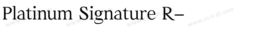 Platinum Signature R字体转换